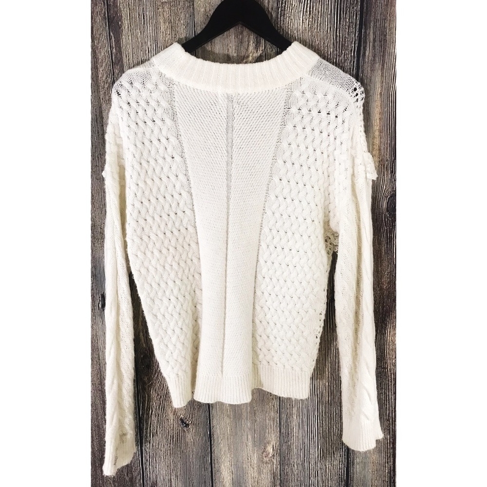 Torn by Ronny Kobo Paige Ruffle Lace Up Sweater - Picture 6 of 7